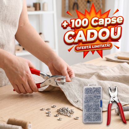Clește Metalic pentru Capse + 100 Capse CADOU