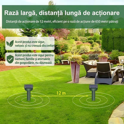 Aparat Anti-Dăunători Solar cu Senzor de Vibrații