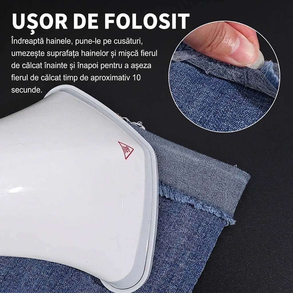 1+1 Cadou (3cm x 25m) X 2 – Bandă Termoadezivă Premium pentru Tiv, Scurtat și Ajustat Materiale