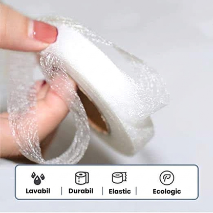 1+1 Cadou (3cm x 25m) X 2 – Bandă Termoadezivă Premium pentru Tiv, Scurtat și Ajustat Materiale