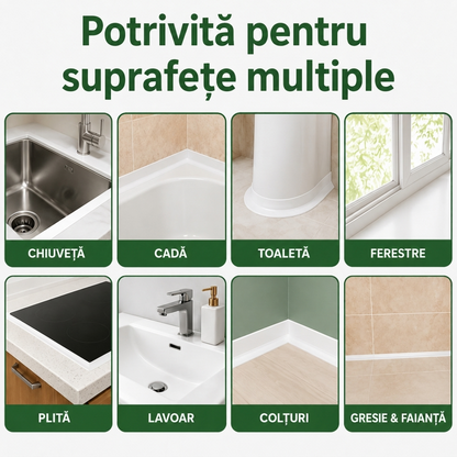 Bandă Adezivă de Etanșare Impermeabilă, Anti-mucegai 2 + 1 CADOU
