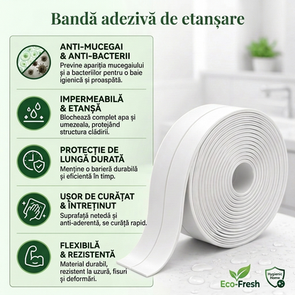 Bandă Adezivă de Etanșare Impermeabilă, Anti-mucegai 2 + 1 CADOU