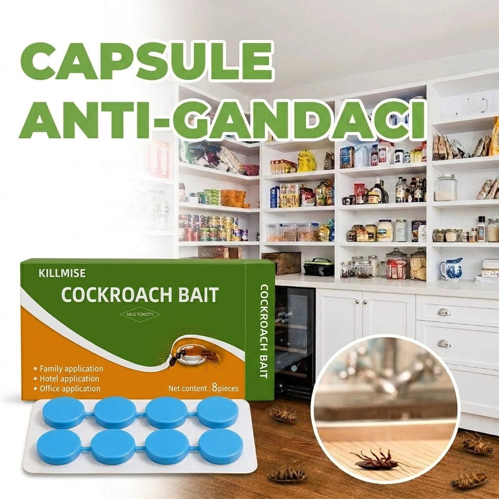 Capsule cu Gel Eficiente Împotriva Gândacilor și Insectelor – Pentru Casă, Bucătărie, Dormitor, Restaurant și Depozit