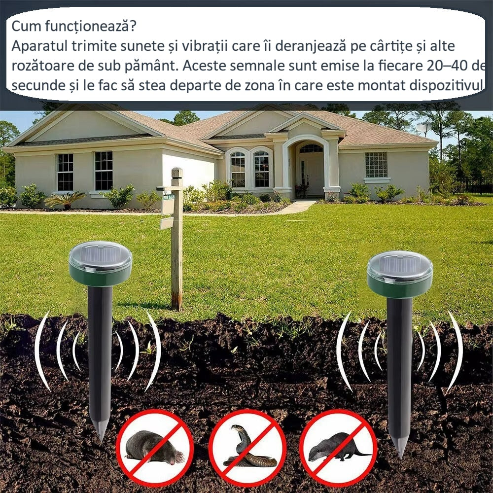 Aparat Anti-Dăunători Solar cu Senzor de Vibrații